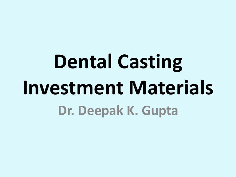 Dental casting investment material