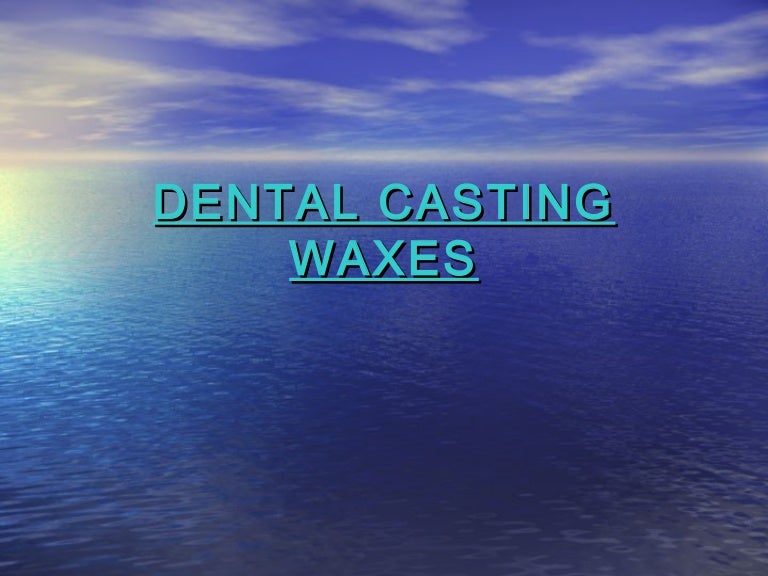 Dental casting waxes