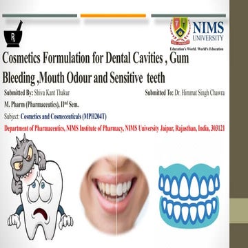 Dental Cavities , Gum , Bleeding ,Mouth.pptx