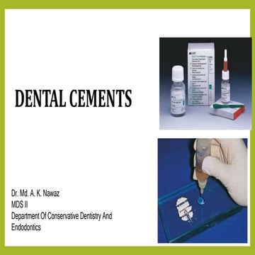 Dental Cements in conservative dentistry