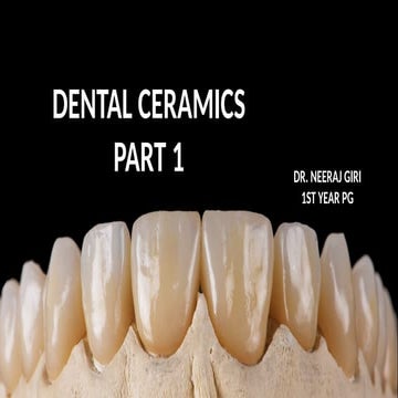 DENTAL CERAMICS IN PROSTHDONTICS DETAILED