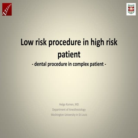 Anesthesia for Dental extractions in patients with heart disease