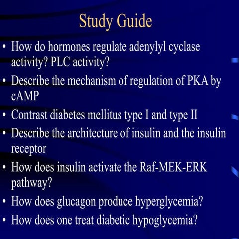 Insulin receptor and mechanism of signalling | PPTX