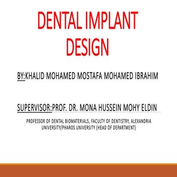 Dental implant deisgn
