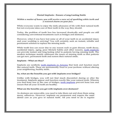 Dental implant | PDF