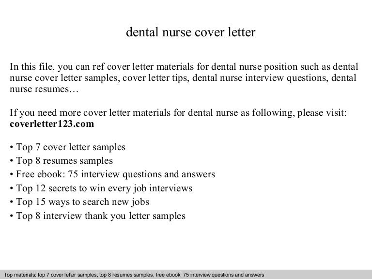 Dental nurse cover letter