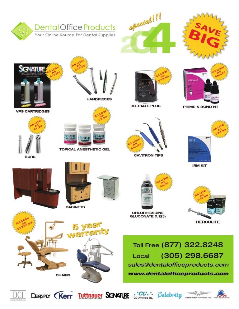 Dental office supplies 2014 special catalog