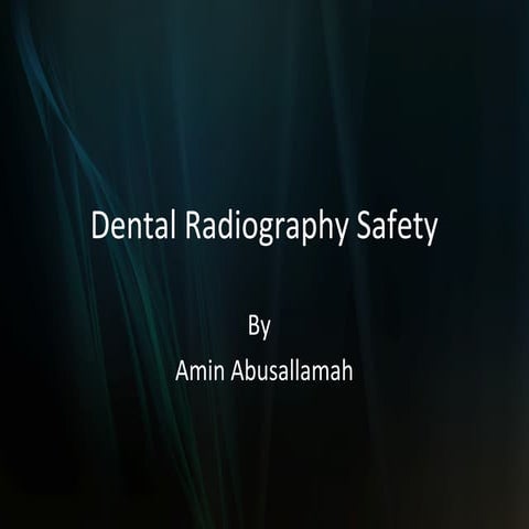 Dental radiography protaction
