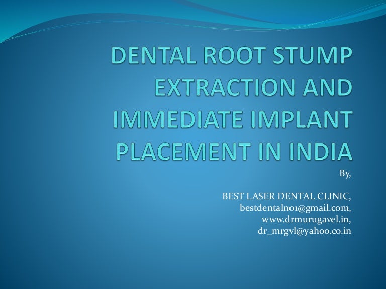 Dental root stump extraction and implant placement