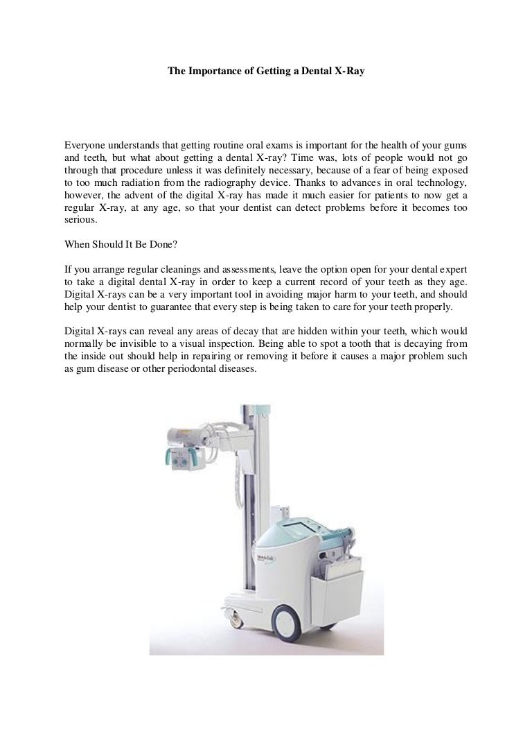 Dental x ray machine