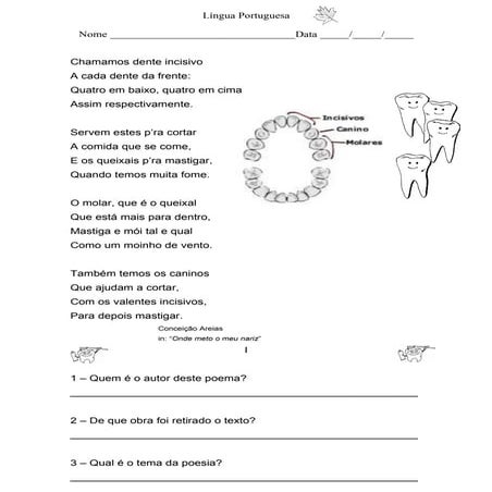 Ficha de Língua portuguesa