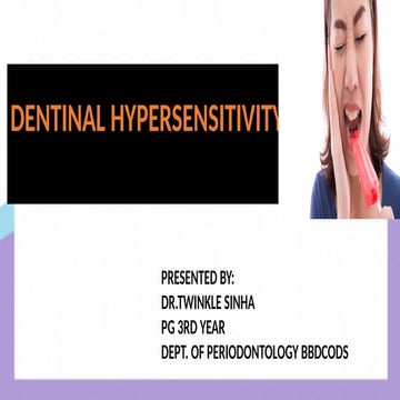 hypersensitivity of teeth and its management | PPTX