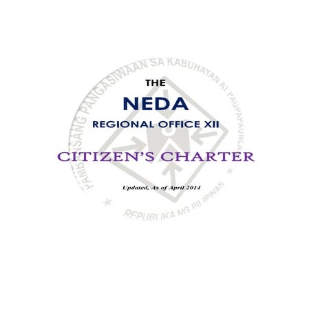 Updated NEDA RO XII Citizen's Charter