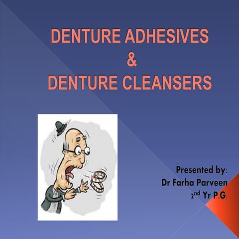 Denture adhesives and cleansers