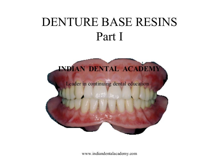 Denture base resins / orthodontics insurance