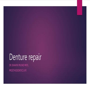 Denture repair in complete dentures .pptx