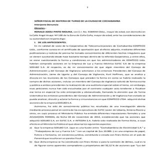 Denuncia Penal contra Ex directores...