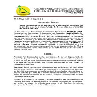 Denuncia erradicacion manual san jo...