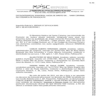 Denuncia mpsc eleições palhoça
