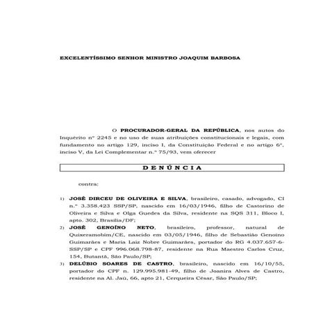 Denúncia PGR AP 470