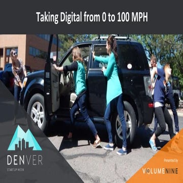 Taking your Digital Marketing from 0 to 100mph