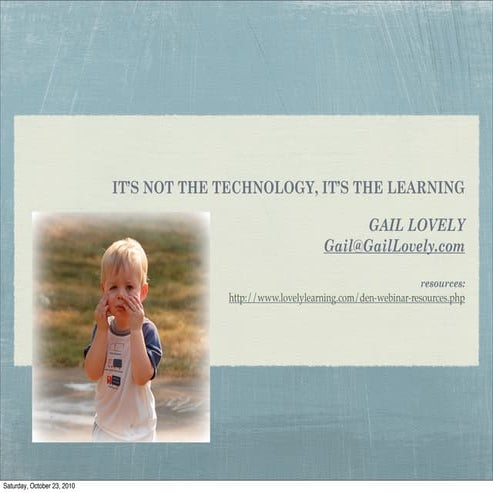 Gail Lovely - DEN webinar10.23.10
