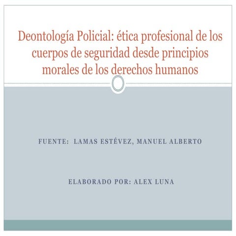 Deontología Policial