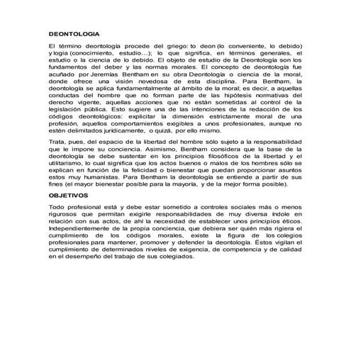 DEONTOLOGÍA