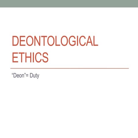 Deontological ethics