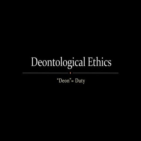 Deontology intro