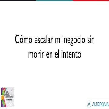 #DEP2011 -Como escalar mi negocio sin morir en el intento