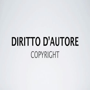 Il diritto d'autore sul Web