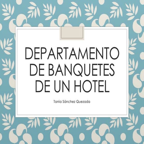 Departamento de banquetes de un hotel
