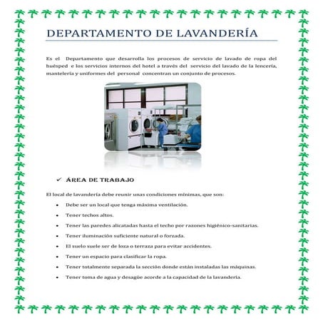 Departamento de lavandería