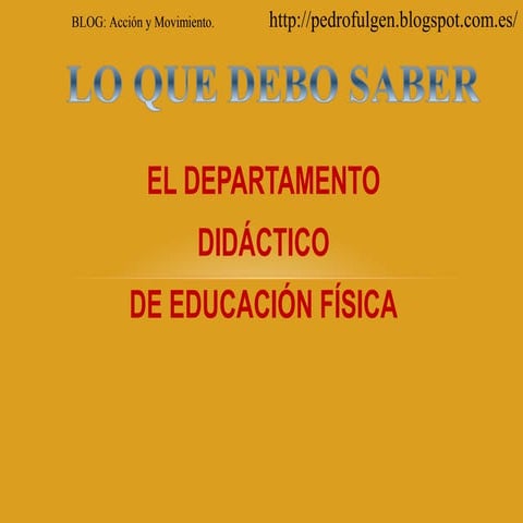 Departamento didáctico de educación física