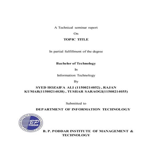 Technical Report on Google Glass/Department of INFORMATION TECHNOLOGY