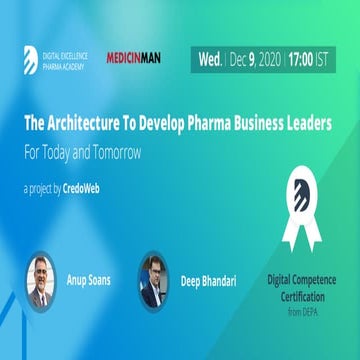 Architecture To Develop Pharma Business Leaders  For Today and Tomorrow  