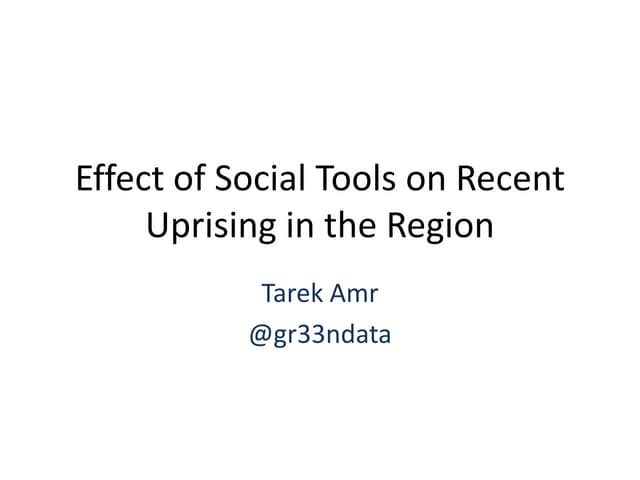 Social Tools and Middle East Uprising 