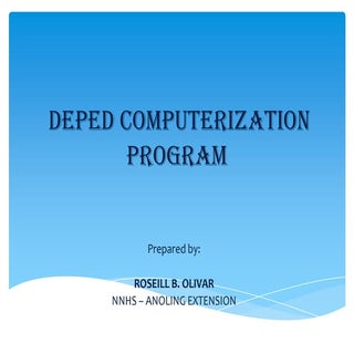 Dep ed computerization program