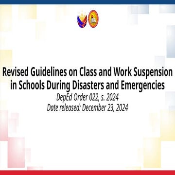 DepEd Order No. 14, s. 2026: New Guidelines on Class Suspensions and ...