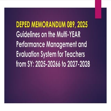 DEPED MEMORANDUM 089, 2025 PMES guidelines pptx