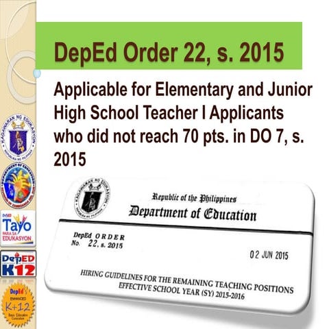 Dep ed hiring and promotion | PPTX