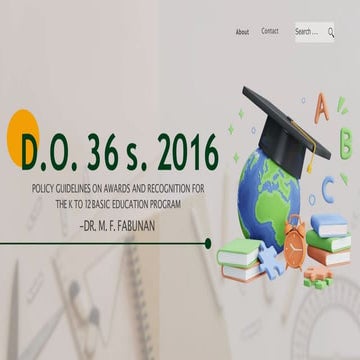 The Award for Academic Excellence of Grade 1- 12