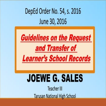 Deped order 54, series 2016