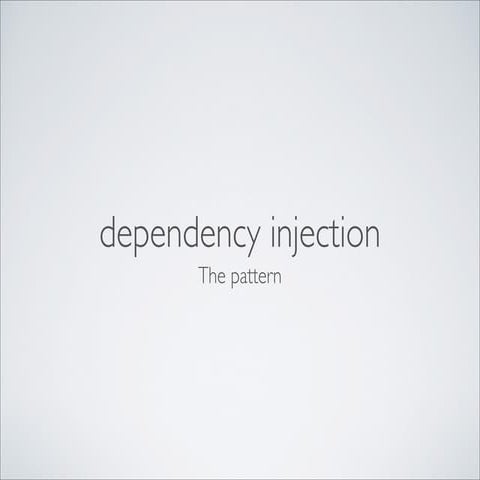 Dependency injection | PPT