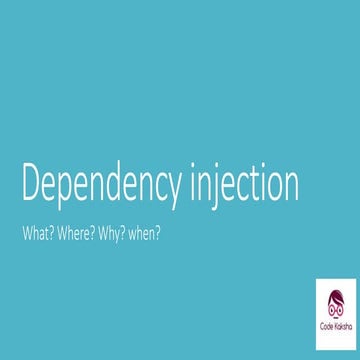 Dependency injection ppt | PPT