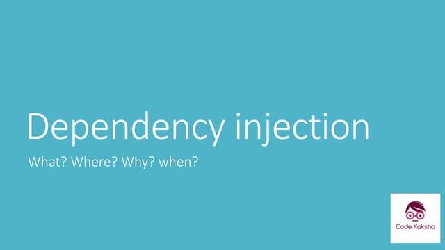 Dependency injection ppt
