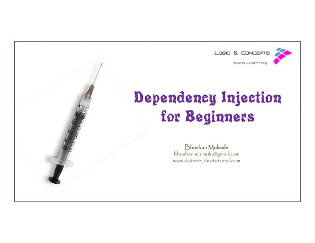 Dependency injection for beginners