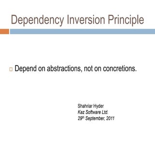 Dependency Inversion Principle