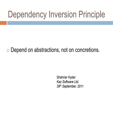 Dependency Inversion Principle | PPT